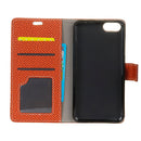 Knit Texture Horizontal Flip Leather Case for Huawei Y5 2018 / Y5 Prime 2018 / Honor 7S / Honor Play 7, with Holder & Card Slots & Photo Frame (Brown)