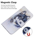 White Wolf Pattern Coloured Drawing Horizontal Flip Leather Case for Huawei Nova 4, with Holder & Card Slots & Wallet