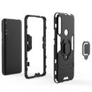 PC + TPU Shockproof Protective Case for Huawei P Smart Z / Y9 Prime (2019), with Magnetic Ring Holder (Navy Blue)