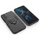 PC + TPU Shockproof Protective Case for Huawei Honor 20, with Magnetic Ring Holder (Black)