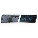 PC + TPU Shockproof Protective Case for Huawei Honor 20, with Magnetic Ring Holder (Navy Blue)