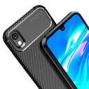 Carbon Fiber Texture Shockproof TPU Case for Huawei Honor 8S (Brown)