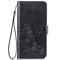 Lucky Clover Pressed Flowers Pattern Leather Case for Huawei Y6 2019, with Holder & Card Slots & Wallet & Hand Strap (Black)