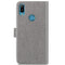 Lucky Clover Pressed Flowers Pattern Leather Case for Huawei Y6 2019, with Holder & Card Slots & Wallet & Hand Strap (Grey)