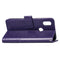 Lucky Clover Pressed Flowers Pattern Leather Case for Huawei Y6 2019, with Holder & Card Slots & Wallet & Hand Strap (Purple)