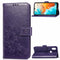 Lucky Clover Pressed Flowers Pattern Leather Case for Huawei Y6 2019, with Holder & Card Slots & Wallet & Hand Strap (Purple)