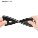 Litchi Texture TPU Shockproof Case for Huawei Honor V20(Black)