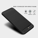 For Huawei Honor View 10 Brushed Texture Carbon Fiber Shockproof TPU Rugged Armor Protective Case(Red)