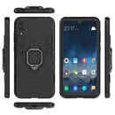 Shockproof PC + TPU Case with Magnetic Ring Holder for Huawei Y7 (2019)(Black)