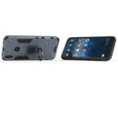 Shockproof PC + TPU Case with Magnetic Ring Holder for Huawei Y7 (2019)(Navy Blue)
