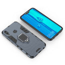 Shockproof PC + TPU Case with Magnetic Ring Holder for Huawei Y9 (2019) / Enjoy 9 Plus(Navy Blue)