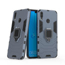 Shockproof PC + TPU Case with Magnetic Ring Holder for Huawei Y9 (2019) / Enjoy 9 Plus(Navy Blue)