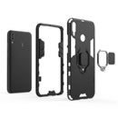 Shockproof PC + TPU Case with Magnetic Ring Holder for Huawei Y9 (2019) / Enjoy 9 Plus(Navy Blue)