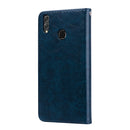 Business Style Oil Wax Texture Horizontal Flip Leather Case for Huawei Honor 8X, with Holder & Card Slots & Wallet(Blue)