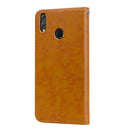 Business Style Oil Wax Texture Horizontal Flip Leather Case for Huawei Honor 8X, with Holder & Card Slots & Wallet(Light Brown)