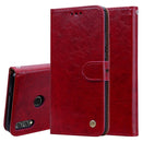 Business Style Oil Wax Texture Horizontal Flip Leather Case for Huawei Honor 8X, with Holder & Card Slots & Wallet(Red)
