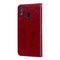 Business Style Oil Wax Texture Horizontal Flip Leather Case for Huawei Honor 8X, with Holder & Card Slots & Wallet(Red)
