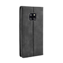 Magnetic Buckle Retro Texture Horizontal Flip Leather Case for Huawei Mate 20 Pro, with Holder & Card Slots & Wallet (Black)