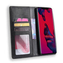 Magnetic Buckle Retro Texture Horizontal Flip Leather Case for Huawei Mate 20 Pro, with Holder & Card Slots & Wallet (Black)