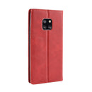 Magnetic Buckle Retro Texture Horizontal Flip Leather Case for Huawei Mate 20 Pro, with Holder & Card Slots & Wallet (Red)