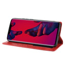 Magnetic Buckle Retro Texture Horizontal Flip Leather Case for Huawei Mate 20 Pro, with Holder & Card Slots & Wallet (Red)
