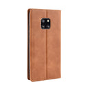 Magnetic Buckle Retro Texture Horizontal Flip Leather Case for Huawei Mate 20 Pro, with Holder & Card Slots & Wallet (Brown)