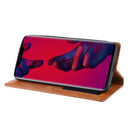 Magnetic Buckle Retro Texture Horizontal Flip Leather Case for Huawei Mate 20 Pro, with Holder & Card Slots & Wallet (Brown)