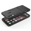 Shockproof PC + TPU Case for Huawei P30 Lite, with Holder(Navy Blue)