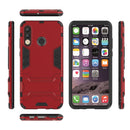 Shockproof PC + TPU Case for Huawei P30 Lite, with Holder(Red)