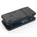 Shockproof PC + TPU Case for Huawei Y7(2019), with Holder(Red)