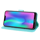 Rose Embossed Horizontal Flip PU Leather Case for Huawei Honor 8C, with Holder & Card Slots & Wallet (Green)
