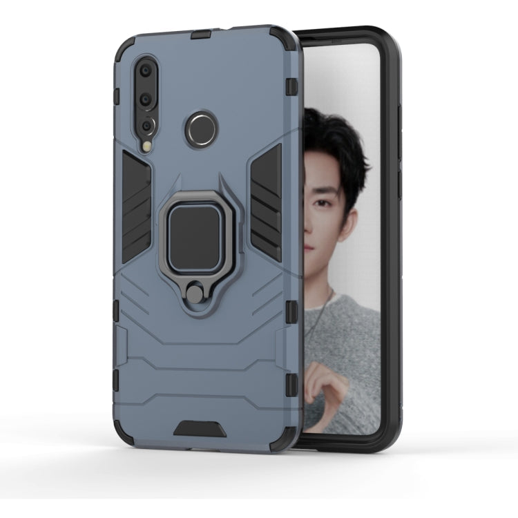 PC + TPU Shockproof Protective Case for Huawei Nova 4e, with Magnetic Ring Holder (Grey)