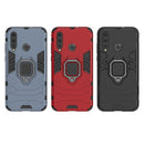 PC + TPU Shockproof Protective Case for Huawei Nova 4e, with Magnetic Ring Holder (Red)