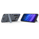 Shockproof PC + TPU Case for Huawei Mate 20 Pro, with Holder(Navy Blue)