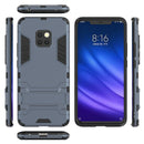 Shockproof PC + TPU Case for Huawei Mate 20 Pro, with Holder(Navy Blue)