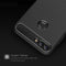 For Huawei P smart / Enjoy 7S Brushed Texture Carbon Fiber Shockproof TPU Protective Back Case (Red)