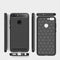 For Huawei P smart / Enjoy 7S Brushed Texture Carbon Fiber Shockproof TPU Protective Back Case (Red)