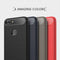 For Huawei P smart / Enjoy 7S Brushed Texture Carbon Fiber Shockproof TPU Protective Back Case (Red)