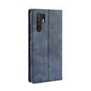 Magnetic Buckle Retro Texture Horizontal Flip Leather Case for Huawei P30 Pro, with Holder & Card Slots & Wallet (Blue)