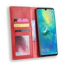 Magnetic Buckle Retro Texture Horizontal Flip Leather Case for Huawei P30 Pro, with Holder & Card Slots & Wallet (Red)