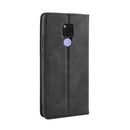 Magnetic Buckle Retro Texture Horizontal Flip Leather Case for Huawei Mate 20 X, with Holder & Card Slots & Wallet (Black)