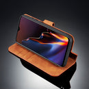 DG.MING Retro Oil Side Horizontal Flip Case for Huawei Honor Y5 (2019), with Holder & Card Slots & Wallet (Black)