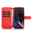DG.MING Retro Oil Side Horizontal Flip Case for Huawei Honor Y5 (2019), with Holder & Card Slots & Wallet (Red)