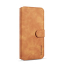 DG.MING Retro Oil Side Horizontal Flip Case for Huawei Honor Y5 (2019), with Holder & Card Slots & Wallet (Brown)