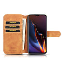 DG.MING Retro Oil Side Horizontal Flip Case for Huawei Honor Y5 (2019), with Holder & Card Slots & Wallet (Brown)