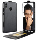 Business Style Vertical Flip Leather Protective Back Cover Case for Huawei Honor 8X, with Card Slot (Black)
