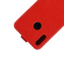 Business Style Vertical Flip Leather Protective Back Cover Case for Huawei Honor 8X, with Card Slot(Red)