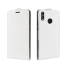 Business Style Vertical Flip Leather Protective Back Cover Case for Huawei Honor 8X, with Card Slot (White)