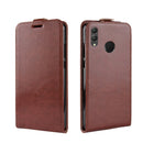 Business Style Vertical Flip Leather Protective Back Cover Case for Huawei Honor 8X, with Card Slot(Brown)
