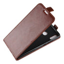 Business Style Vertical Flip Leather Protective Back Cover Case for Huawei Honor 8X, with Card Slot(Brown)